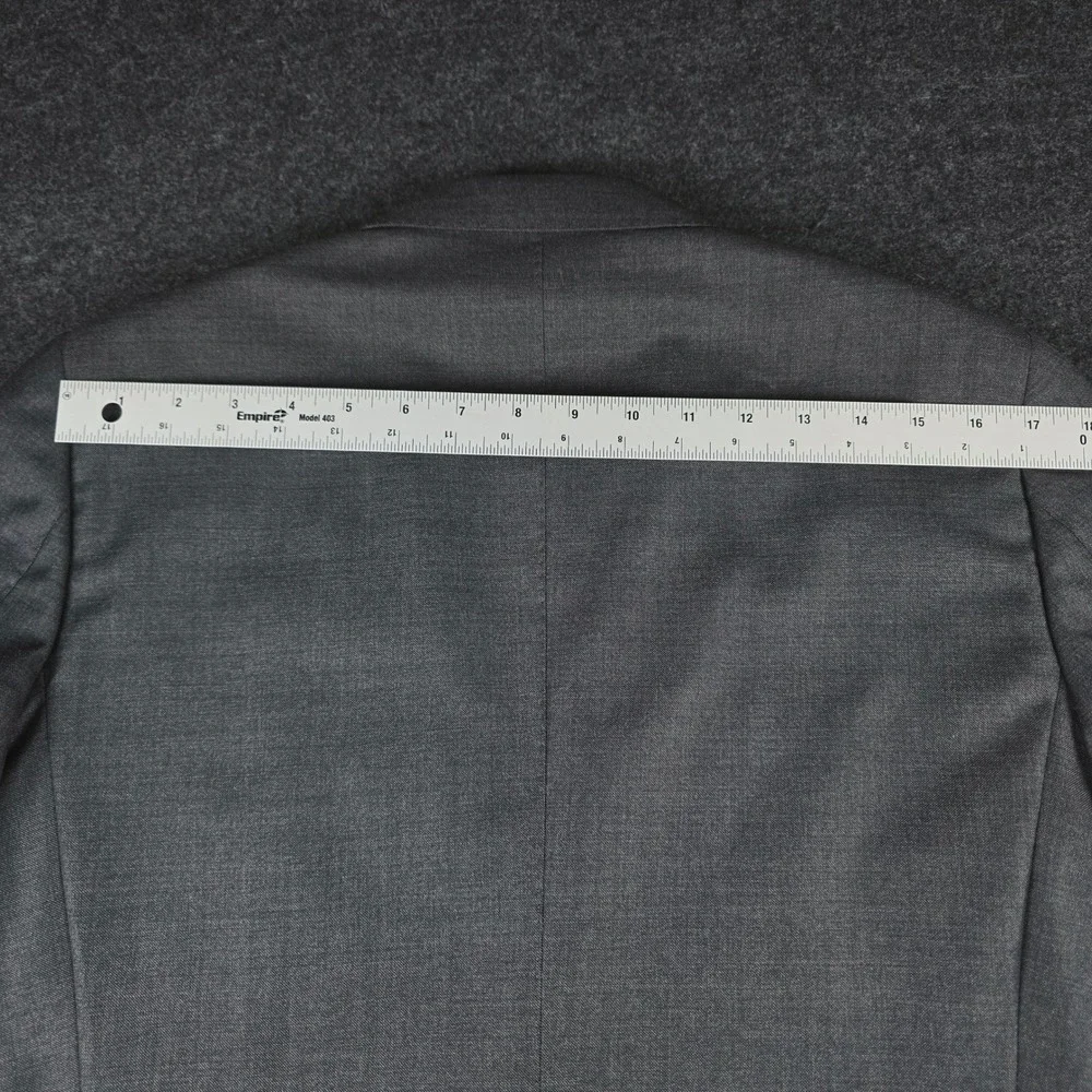 Suitsupply Mens Gray Wool Blazer Jacket Vitale Barberis Canonico Super 110 Sz 41